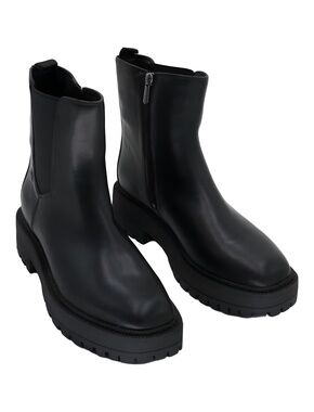 Sam and Libby Womens Oak Lug Boot Black Size 7.5M